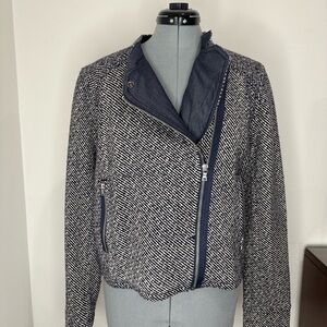 GAP Twill cropped moto jacket